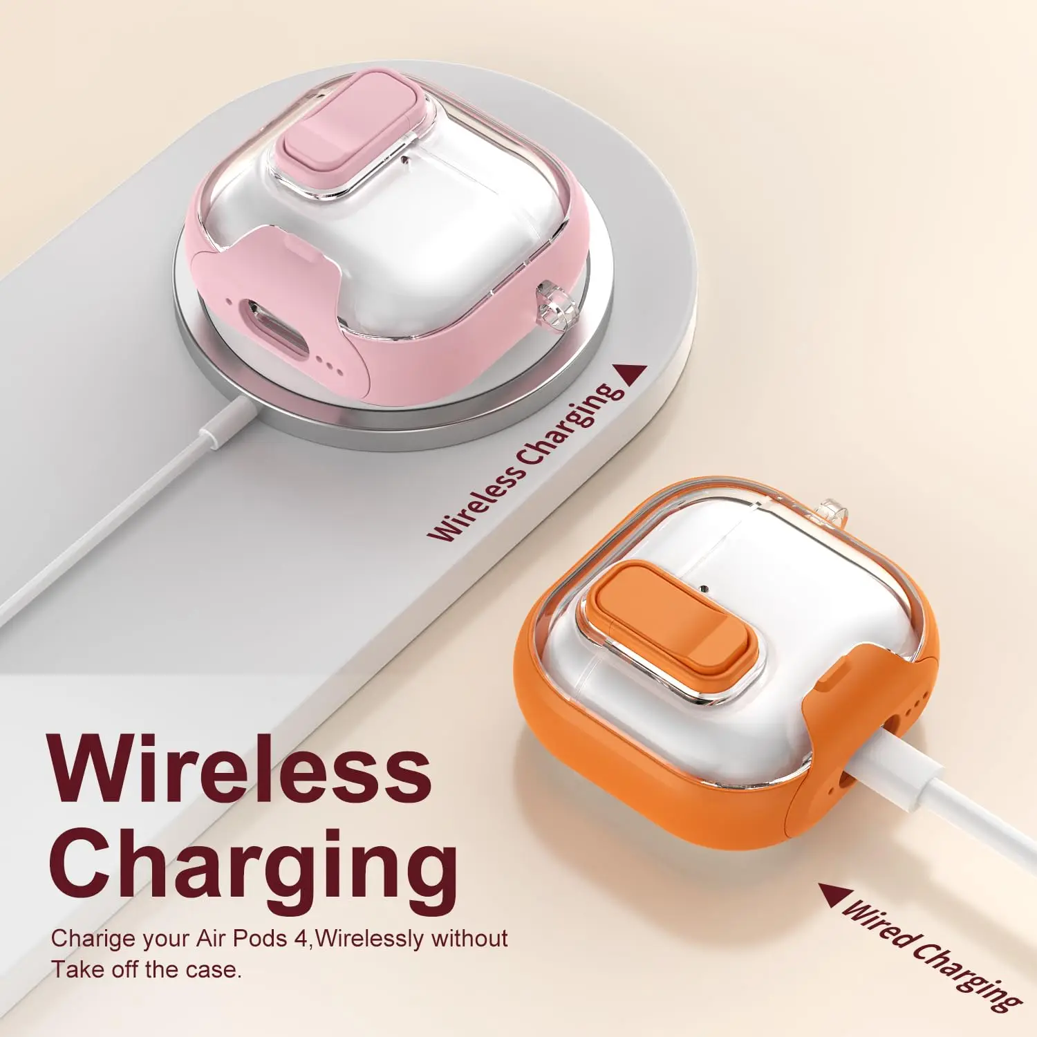 Phone Stand Case For Airpods Pro 3/Pro 2 /Pro 2025 Protective Case Cover for AirPods 4 Case with Keychain for Airpods Pro 3 Case - Image 3