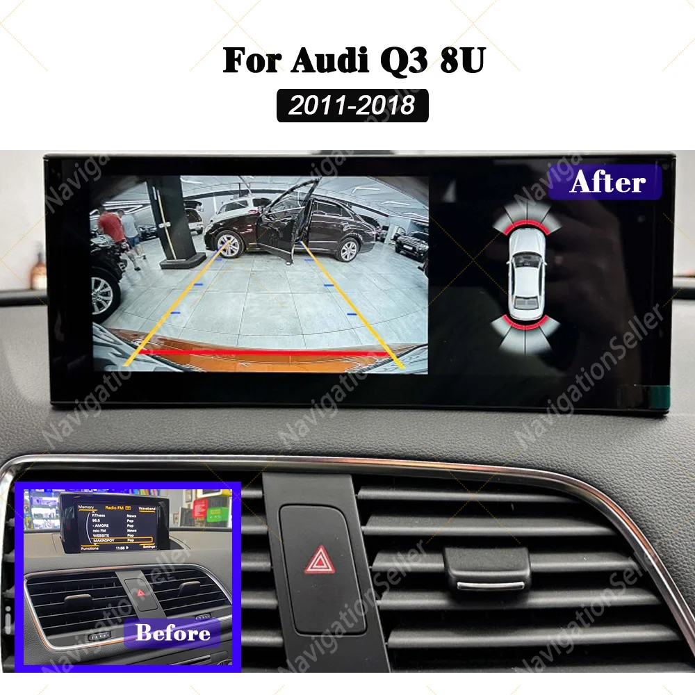 

Android 15 Carplay Auto HD Screen Car Radio Multimedia Player For Audi Q3 1 8U 2011-2018 DSP 2din Autoradio Stereo Head Unit DAB