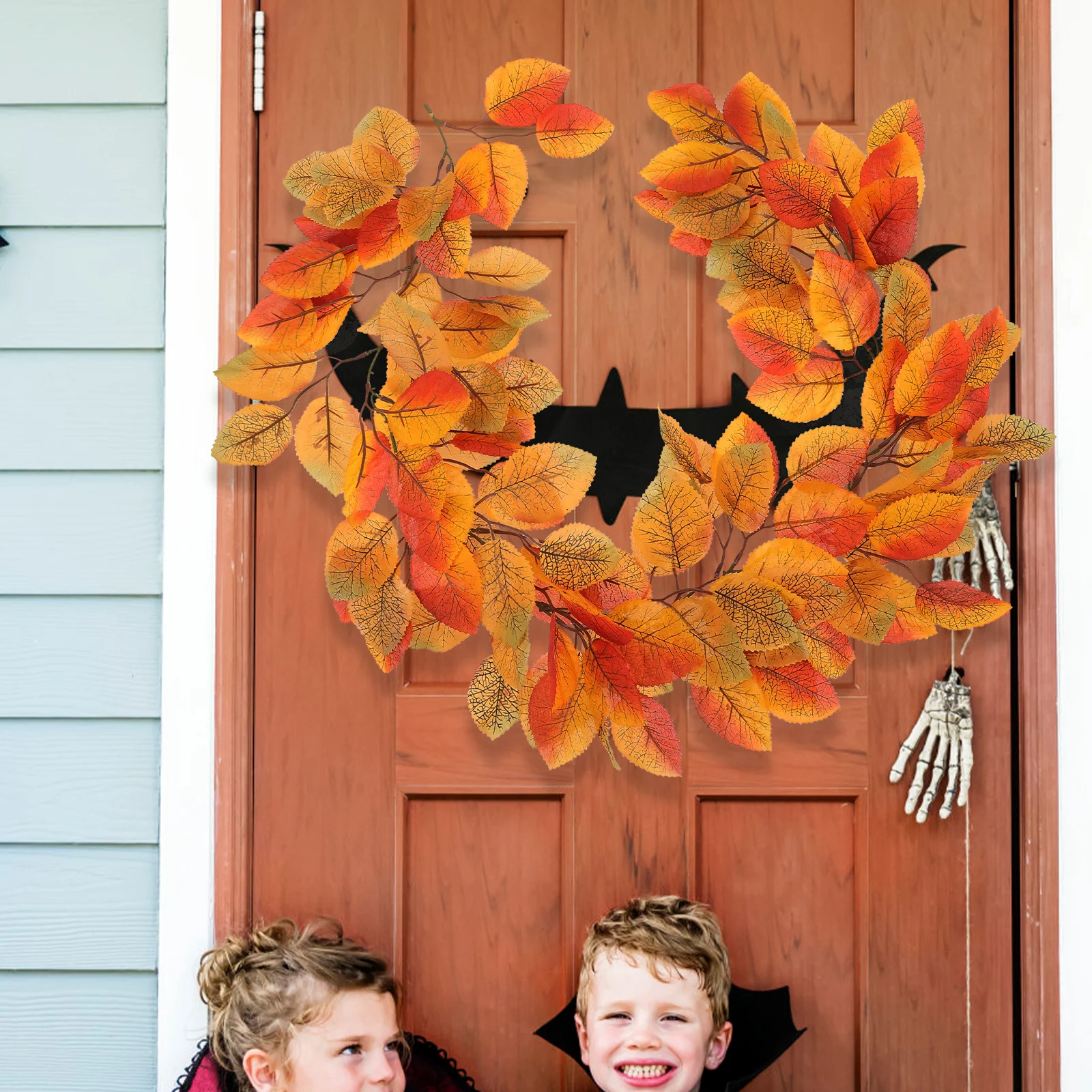 

Fall Decor Simulated Magnolia Leaf Decorations Autumn Hanging Garland Outdoor Household Orange Thanksgiving Foliage