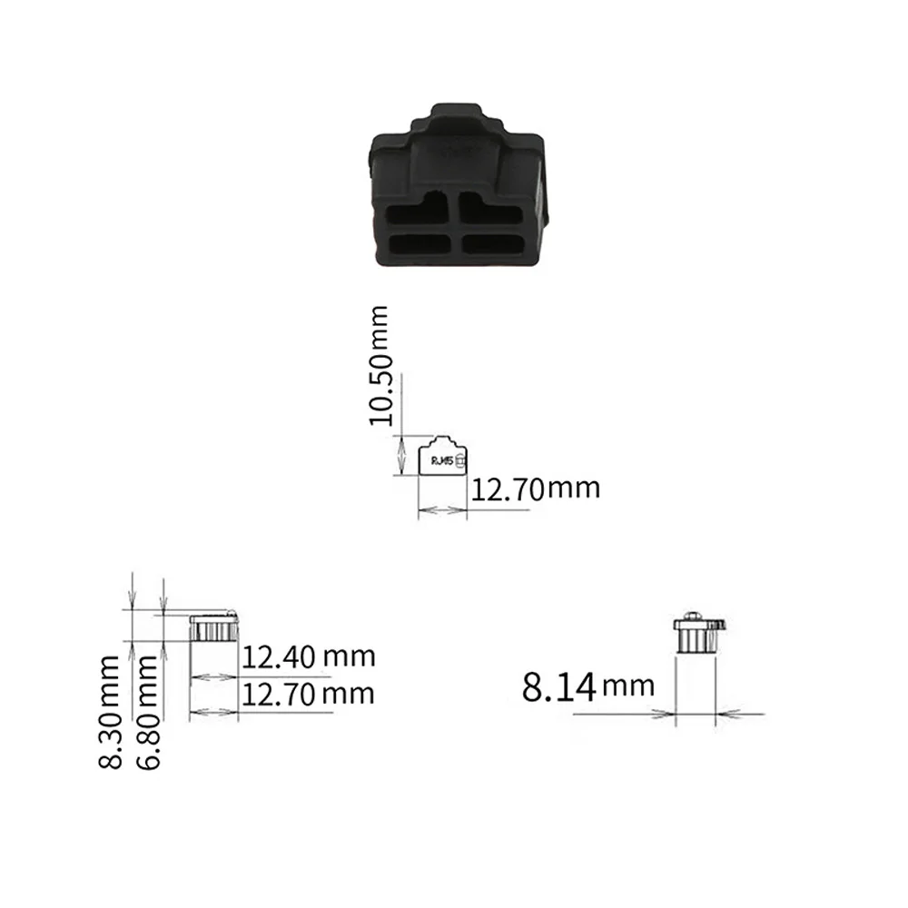 10PCS Ethernet Hub Port RJ45 Anti Dust Cover Cap Protector Plug RJ45 Dust Plug For Laptop/ Computer/ Router RJ45 Connector