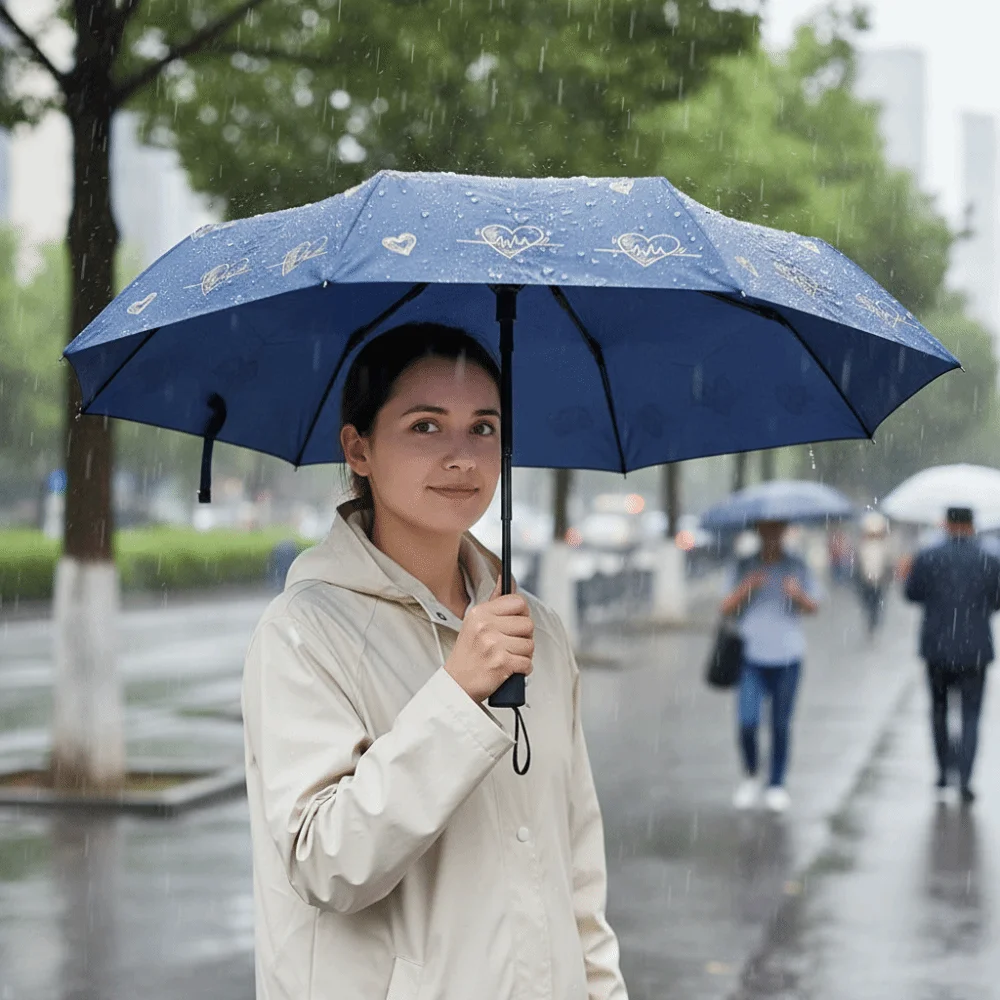 

Fashion UV Protection Automatic Umbrella Reinforced Windproof Sun Umbrella Portable Thickened Dual-use Umbrella Rain Protection