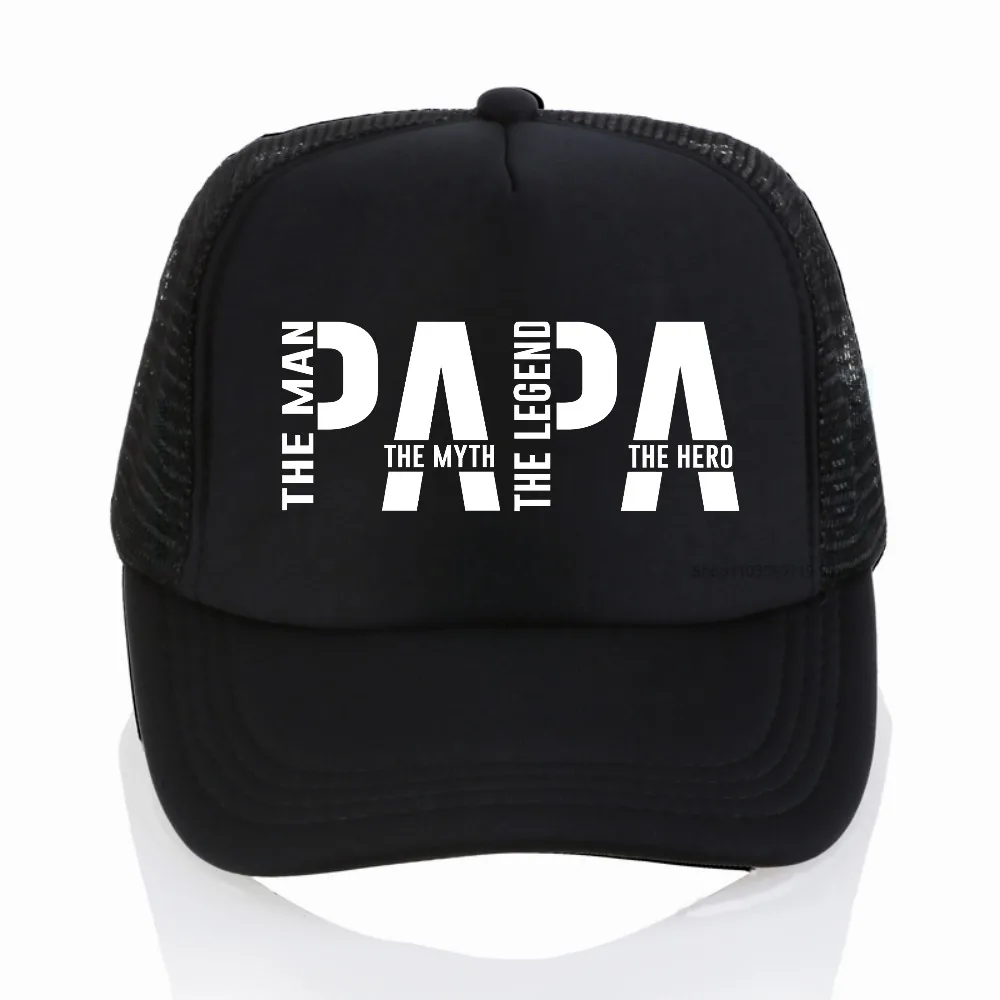 

The Myth. The Legend. Papa letter print baseball cap Summer Outdoor Camping Caps fashion summer Breathable mesh trucker hat