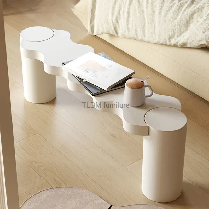 

Creative Designer Wave Stools Nordic Bench Home Living Room Furniture Sofa Ottomans Bedroom Bed End Stool Changing Shoe Stools