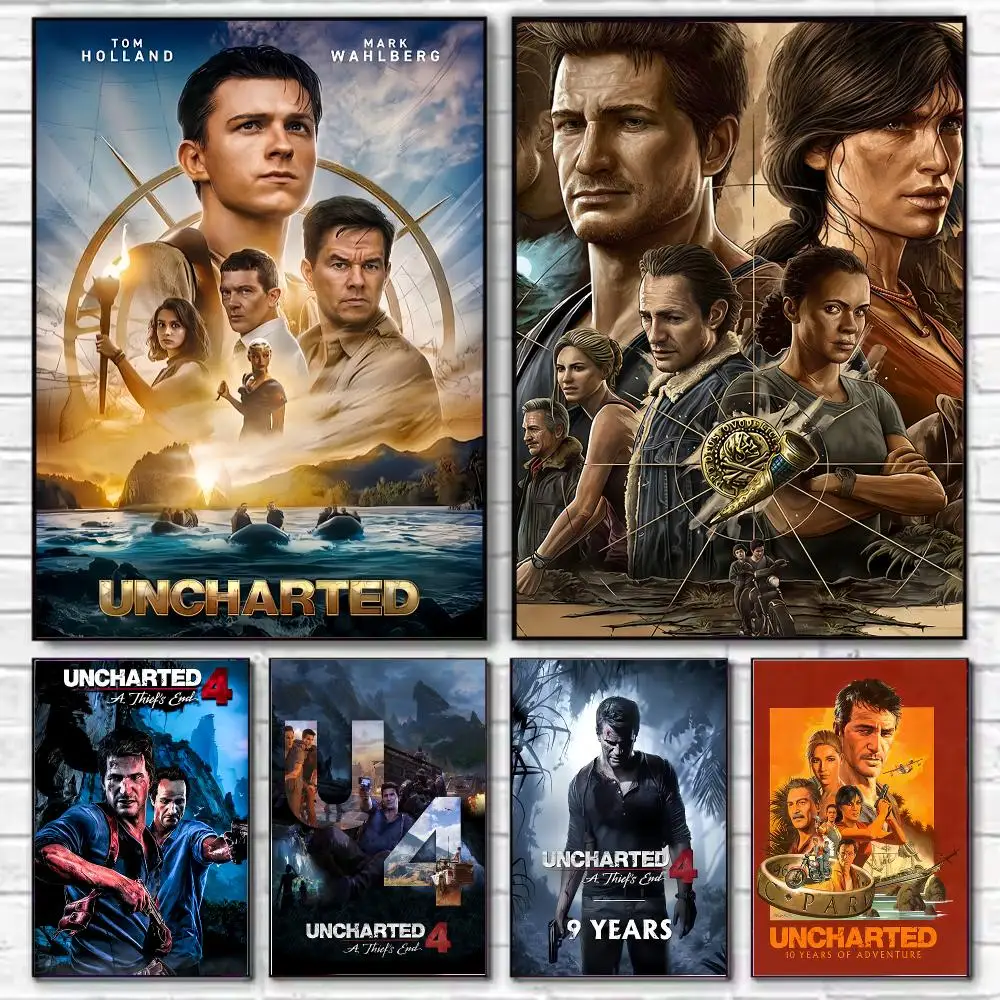 Adventure Video Game U-Uncharted Poster HD Art Decorative Wall Art Waterproof Home Décor Gift