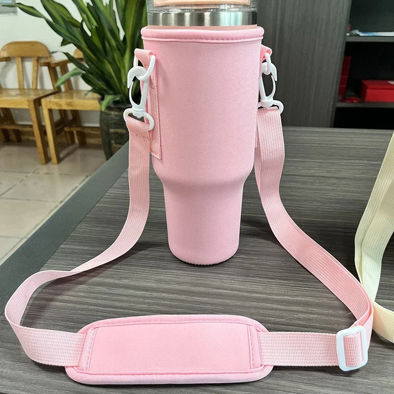 1pc 40oz Nuovoware Water Bottle Carrier Bag for Stanley Quencher Adjustable Shoulder Strap Mug Cover Bottle Holder Cup Sleeve