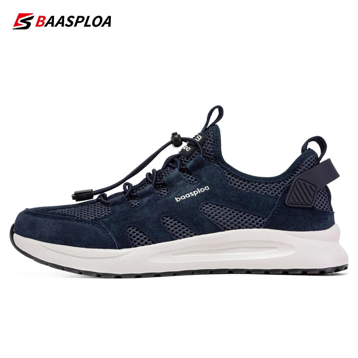 Baasploa Men Mesh Breathable Walking Shoes Men Casual Sneakers Outdoor Comfort Men Lightweight Sports Non-Slip Men Shoes