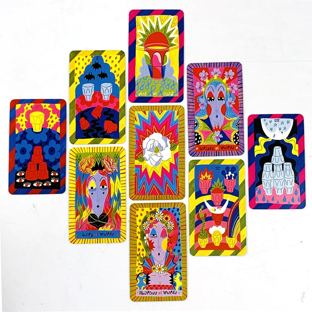 절묘한 타로 카드 78장 카드 덱 아름다운 일러스트레이션 전통적인 신선한 아트워크 타로 덱 가족 모임 게임 카드