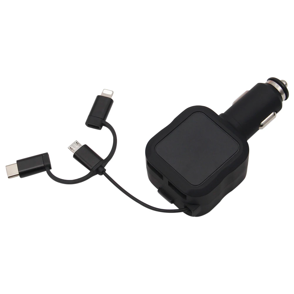 

4 в 1, растягивающийся кабель для автомобильного телефона, быстрая зарядка USB QC3.0, зарядные устройства типа C Micro USB для мобильного телефона Samsung Huawei Xiaomi