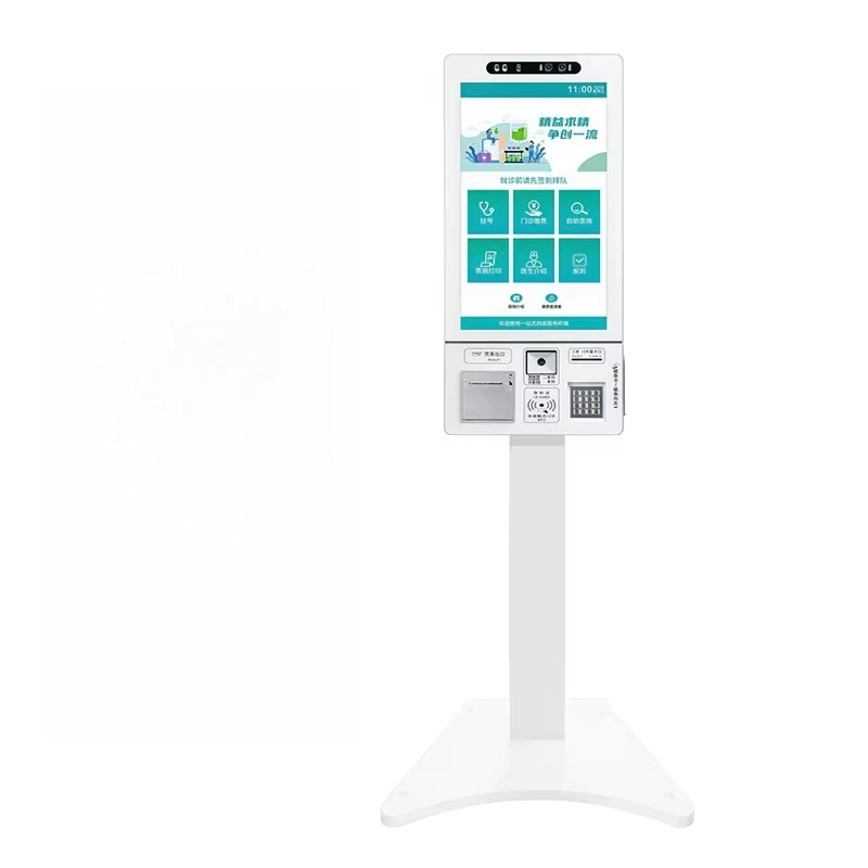 

24 Inch Wall Mounted Self-service Touch Payment Booth, Payment Bill Payment Booth With Printing Receipt And Bracket