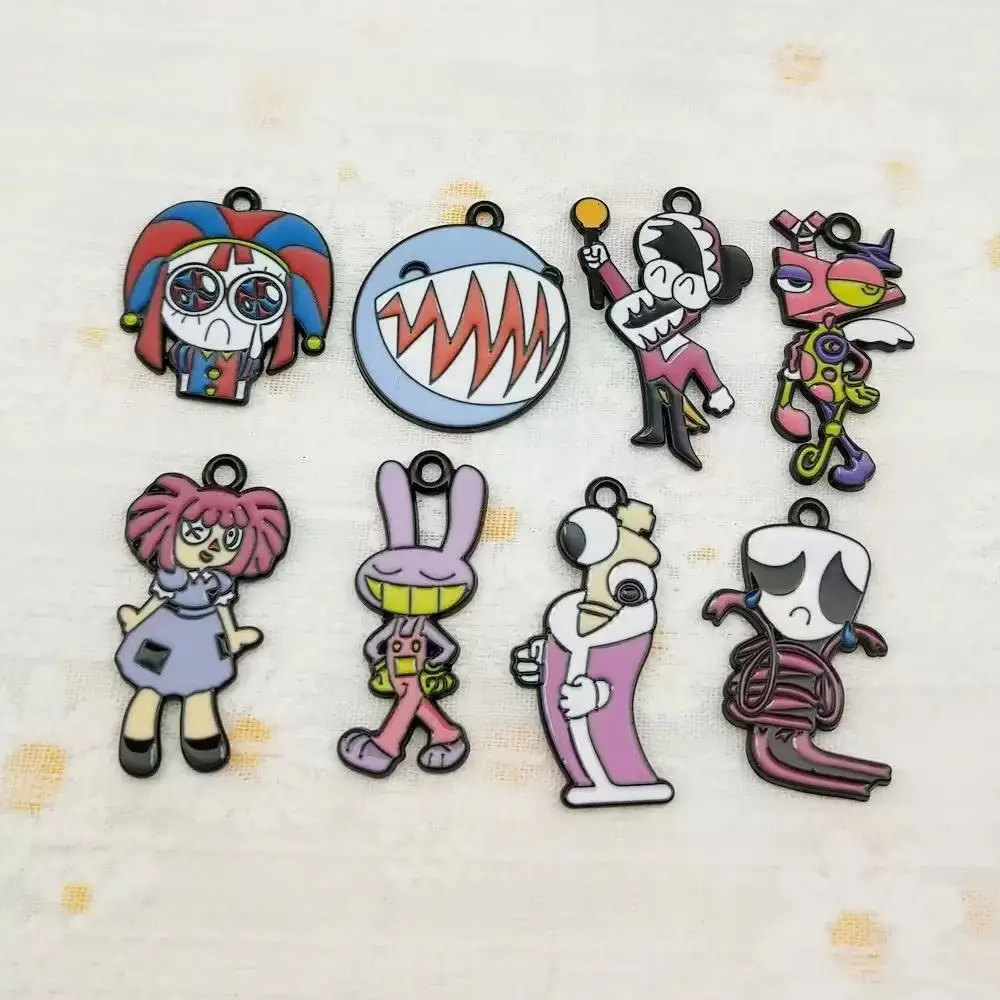 10 Peças de Pingentes de Desenhos Animados para Fabricação de Joias, Brincos, Chaveiros de Celular, Pulseiras, Acessórios DIY em Liga Metálica Banhada a Preto