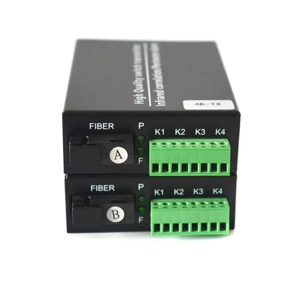 Dry Contact Closure To Fiber Optic Transmitter Receiver Converter Extender Repeater Data remote control for Door Entry Access