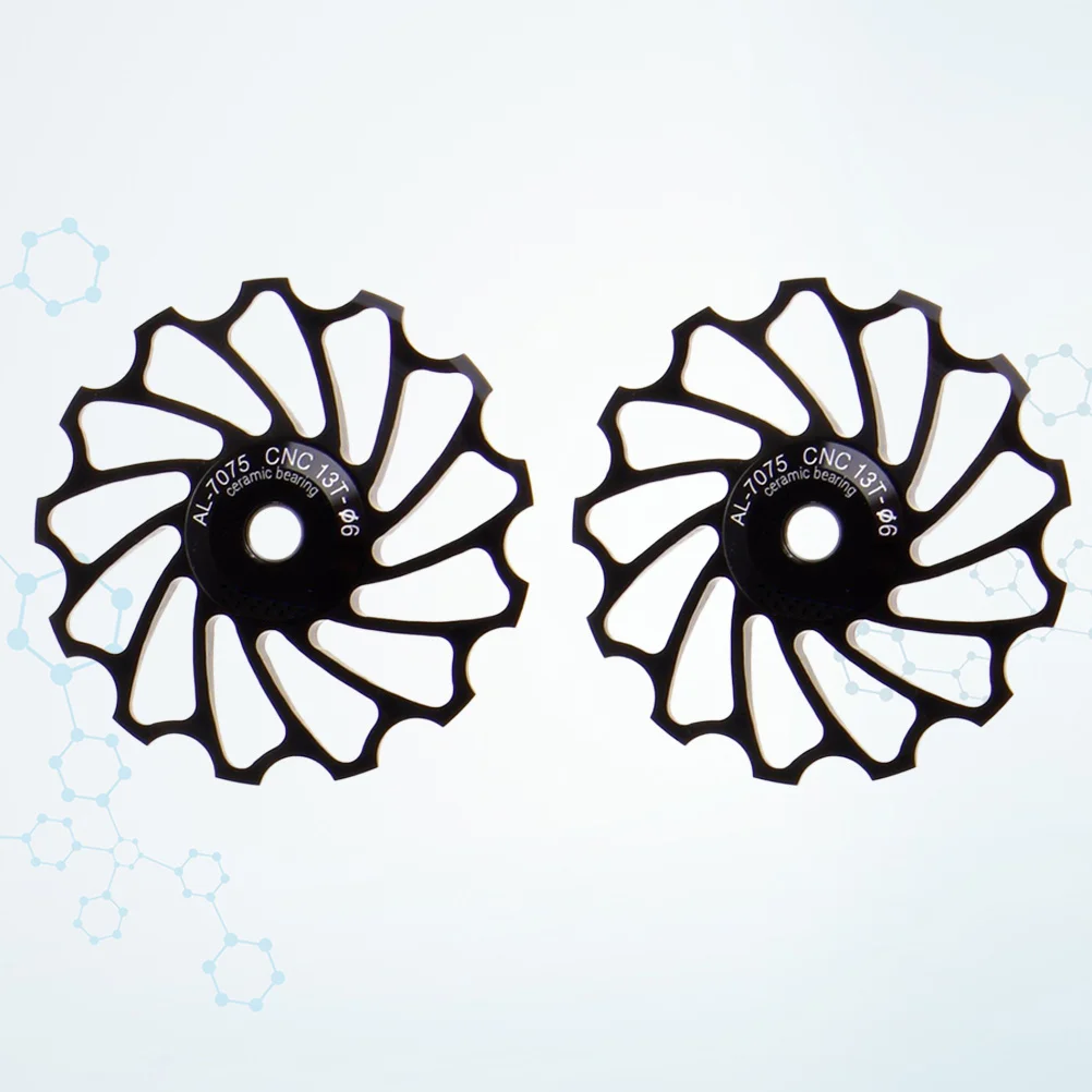 

2Pcs Rear Derailleur Pulley 13t Lightweight 7005 Aluminum Alloy Ceramic Bearing Guide Wheel Smooth Rolling Accurate Chain