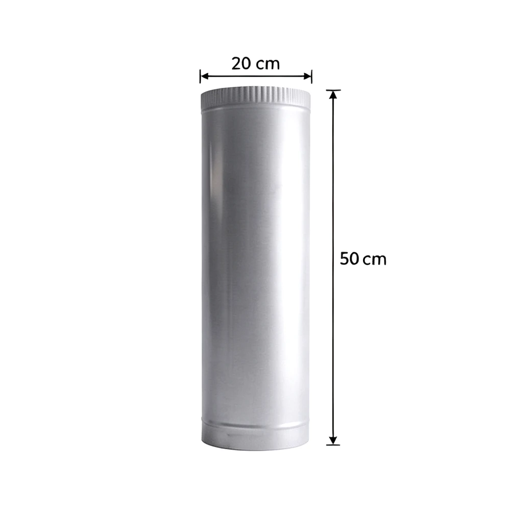 Chimney Pipe Stainless Steel 50cm Long Compatible with Multiple Appliance Sizes Including Wood Stove Fireplace and Grill