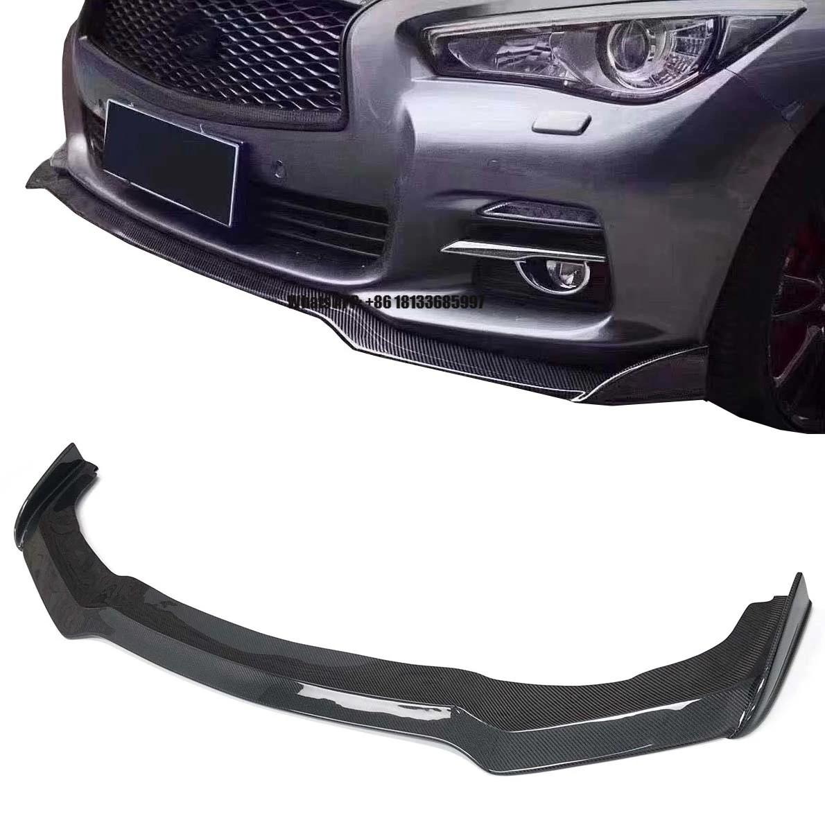 

New CSYP for Infiniti Q50 2017-2020 Carbon Fiber Front Bumper Lip Body Kit Sport