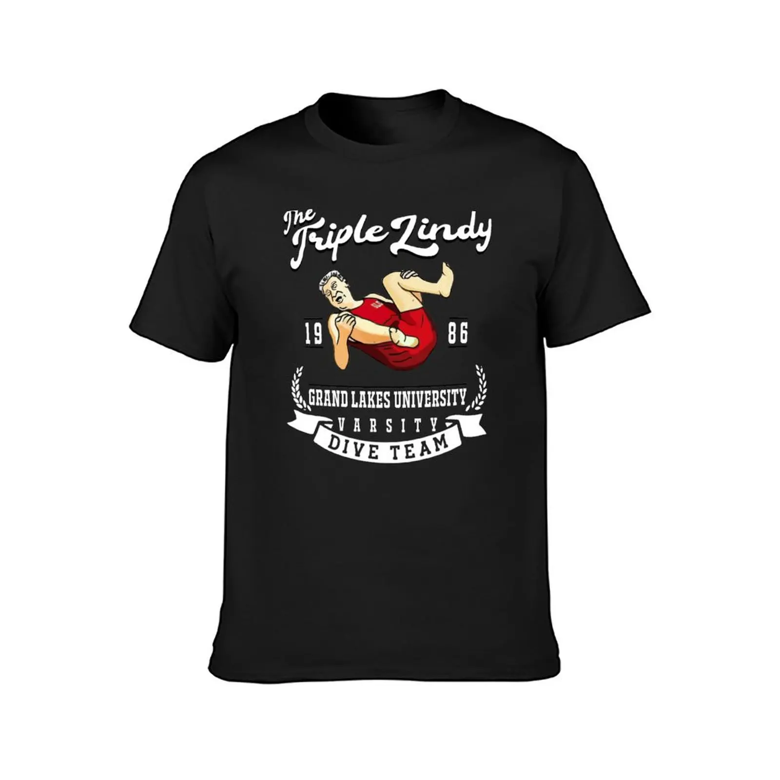 The triple lindy grand lakes university varsity dive team T-Shirt customs design your own vintage clothes sublime mens t shirts