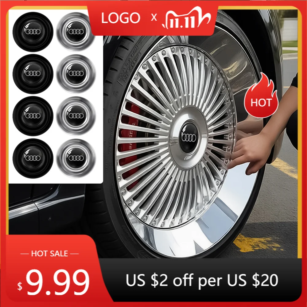 

4PCS 68MM Car Wheel Center Hub Caps Tire Rim Covers Auto Accessories For Audi S Q4 A4 A6 A7 A5 A3 Q3 Q5 Q2 A1 A8 TT S1 S3 Q7 SQ5