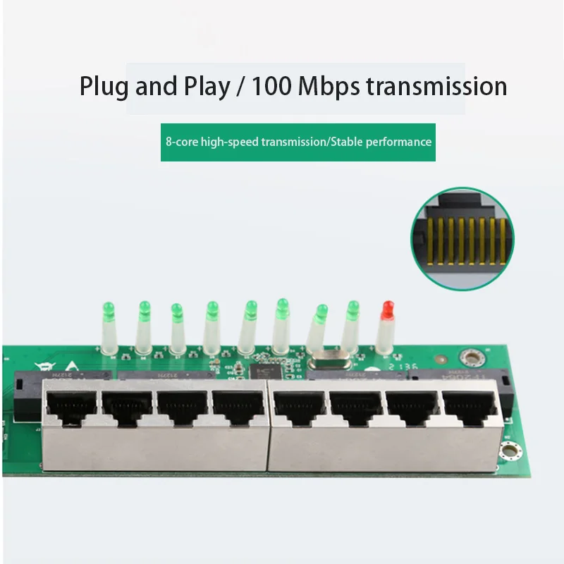 RJ-45 Switch Embedded Internet Splitter 8-Ports 100m Switch Plug & Play RJ45 L-AN Hub Game Network Switch Spiel Lade adapter
