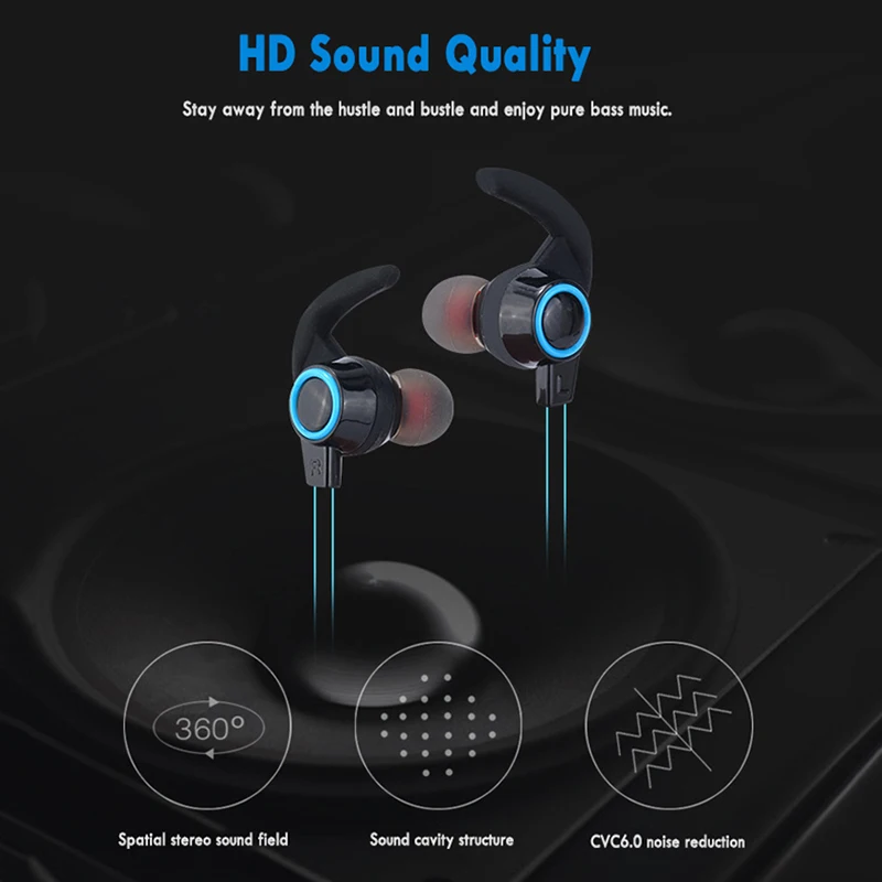 Esportes fones de ouvido bluetooth correndo música estéreo à prova dwaterproof água com microfone para xiaomi iphone huawei todos os smartphones fones de ouvido sem fio