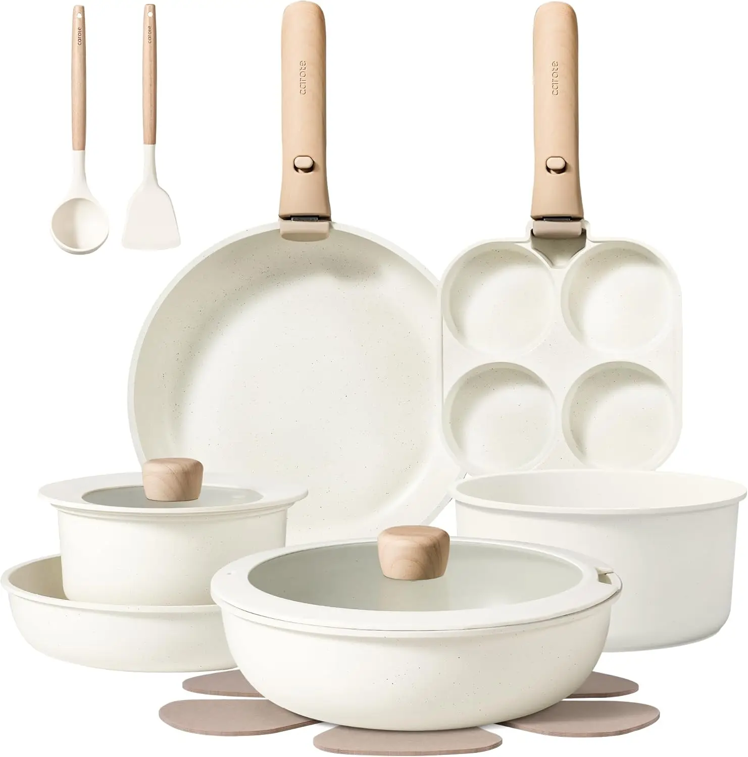 

Набор кастрюль и сковородок с антипригарным покрытием, наборы посуды, кухонный набор, можно мыть в духовке/посудомоечной машине/мостях, набор кастрюль для экономии места, набор с антипригарным покрытием и V-образным покрытием