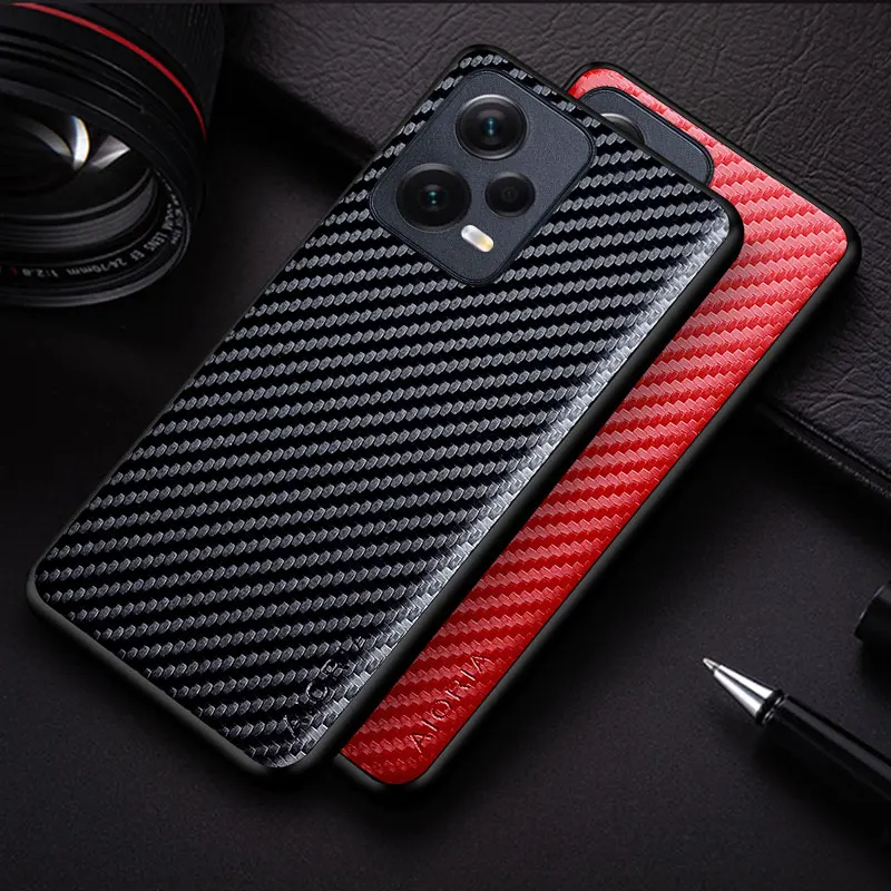 Carbon Fibre Shockproof Slim Case for Xiaomi Redmi Note 13 12 11 10 9 8 7 5 Pro Plus 12S 11S 10S 9S 8T Protective Phone Case