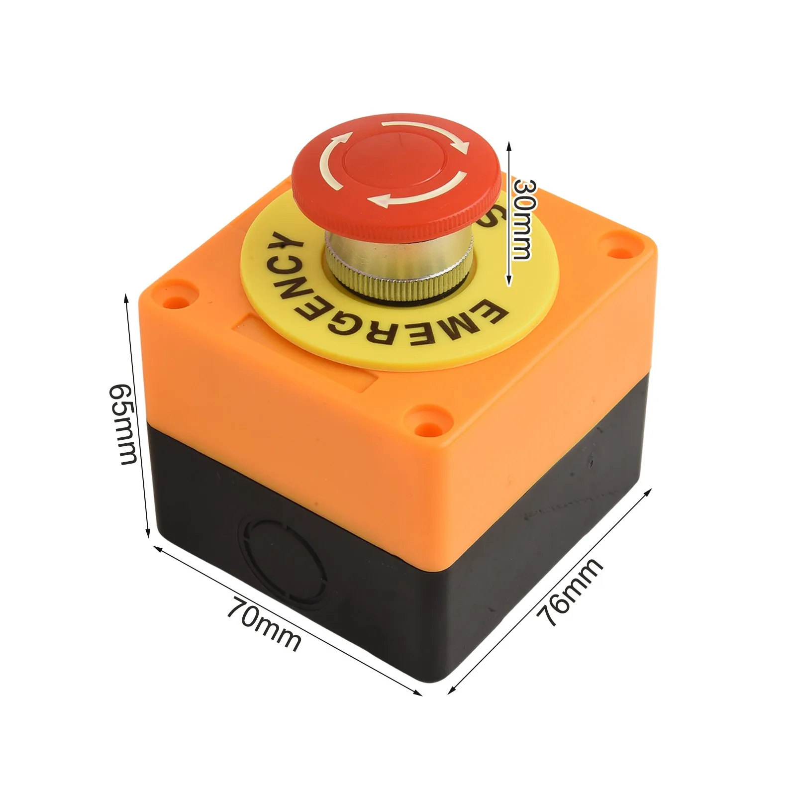 Button Switch Box Mushroom Sign Push Button Switch with 43mm Mount Hole Diameter for Easy and Secure Installation