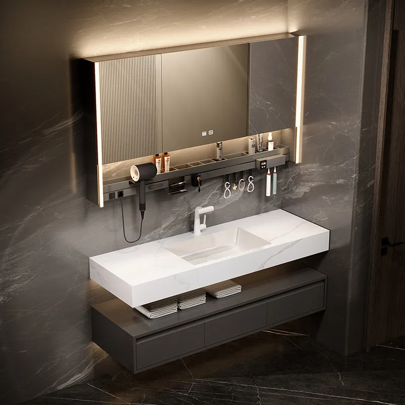 

Тумба для ванной комнаты, интегрированная раковина из керамогранита, умывальник для туалета