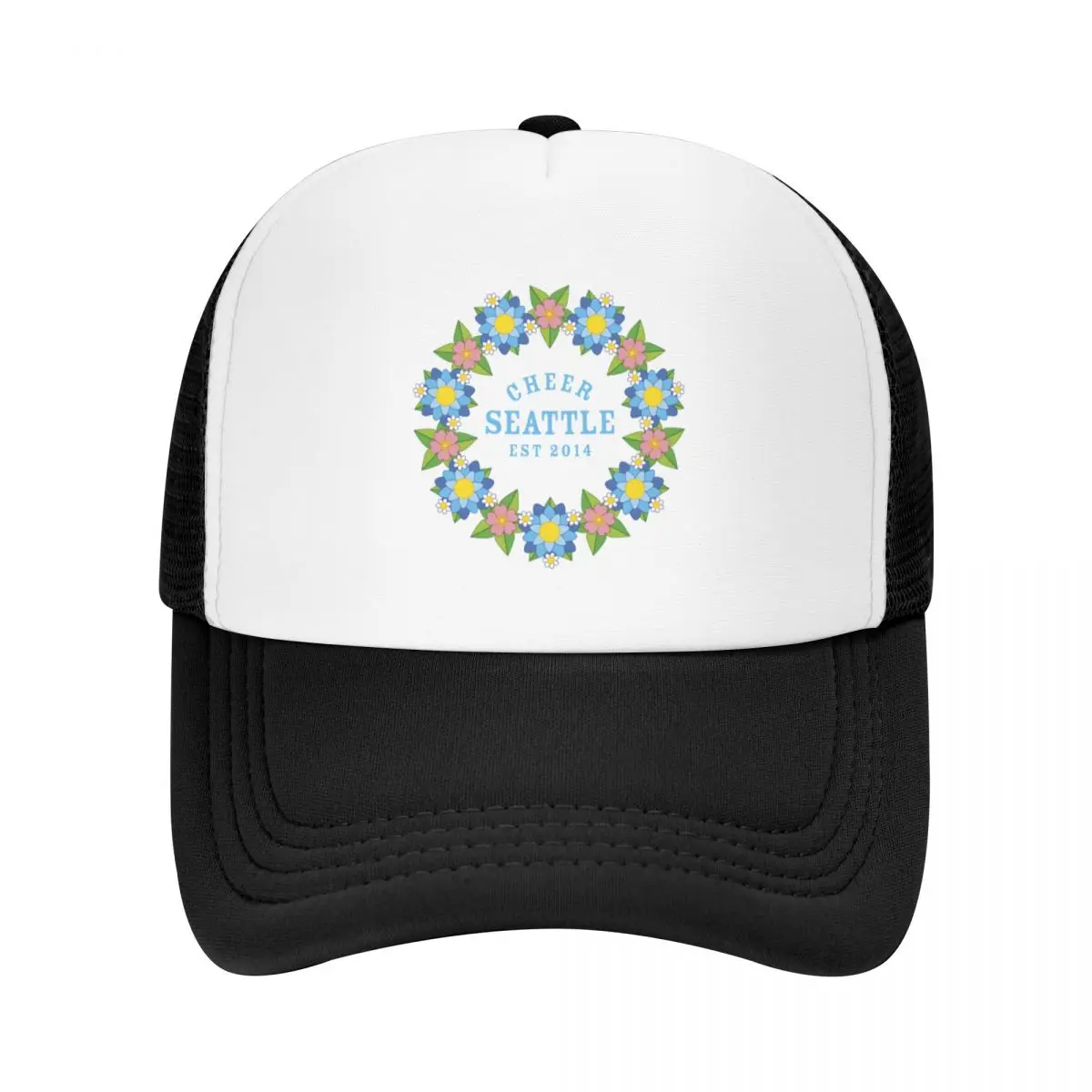 Spring Forward with Cheer Seattle - Blue Baseball Cap Trucker Hat Rave Trucker Hats For Men Women's