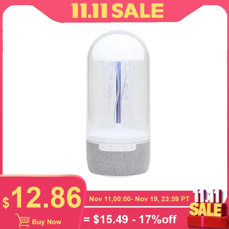 

K19 Creative Portable Colorful Jellyfish Lamp Bluetooth Speaker HiFi Stereo 3D Surround Subwoofer Home Theater Sound System
