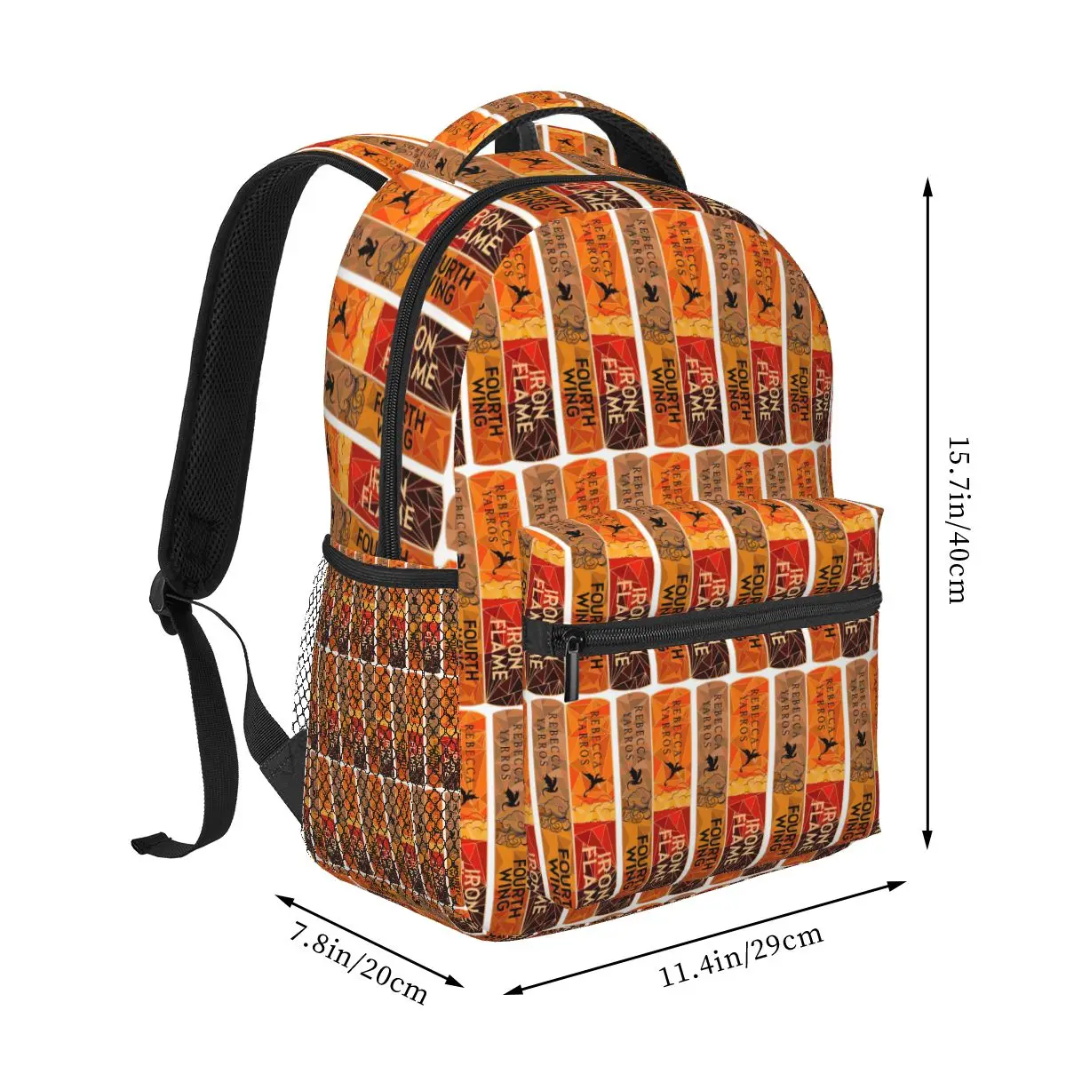 Fourth Wing, Iron Flame By Rebecca Yarros Book Spines Backpack Student Boys Girls BookBag Kids School Bag Computer Shoulder Bags