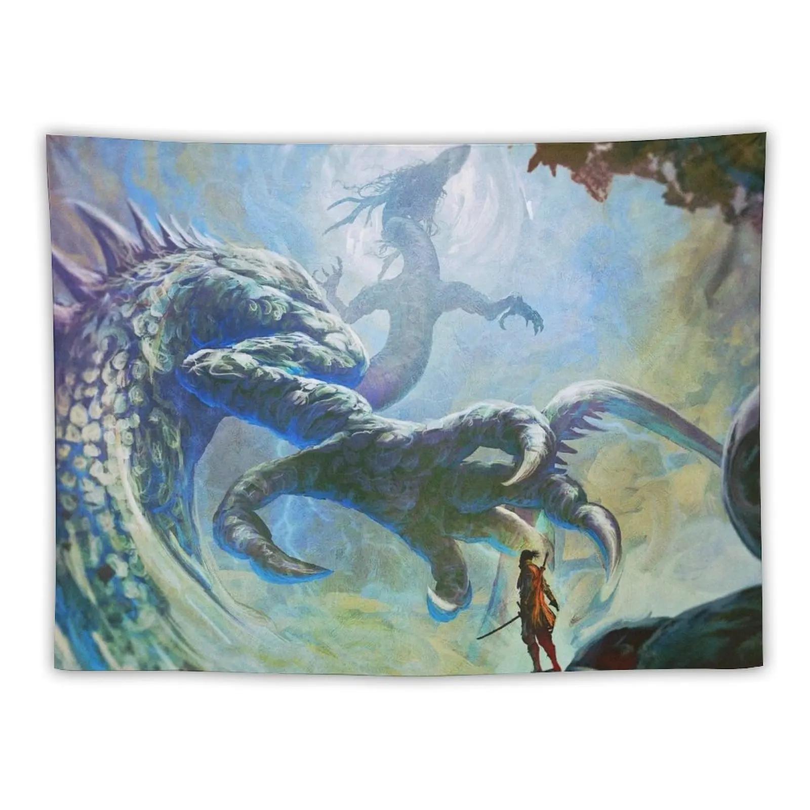 

The wolf and the eternal dragon Tapestry Wall Tapestries On The Wall Tapestry