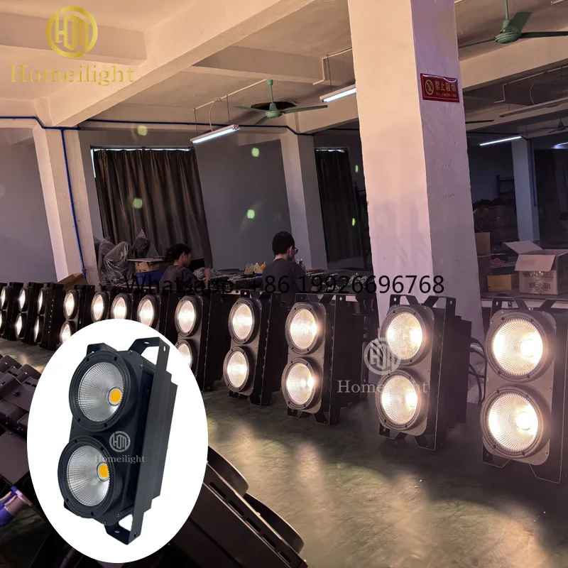 

2in1 LED 200W 2 Eyes Audience DMX512 COB Blinder Light Warm White Cold White Church Light