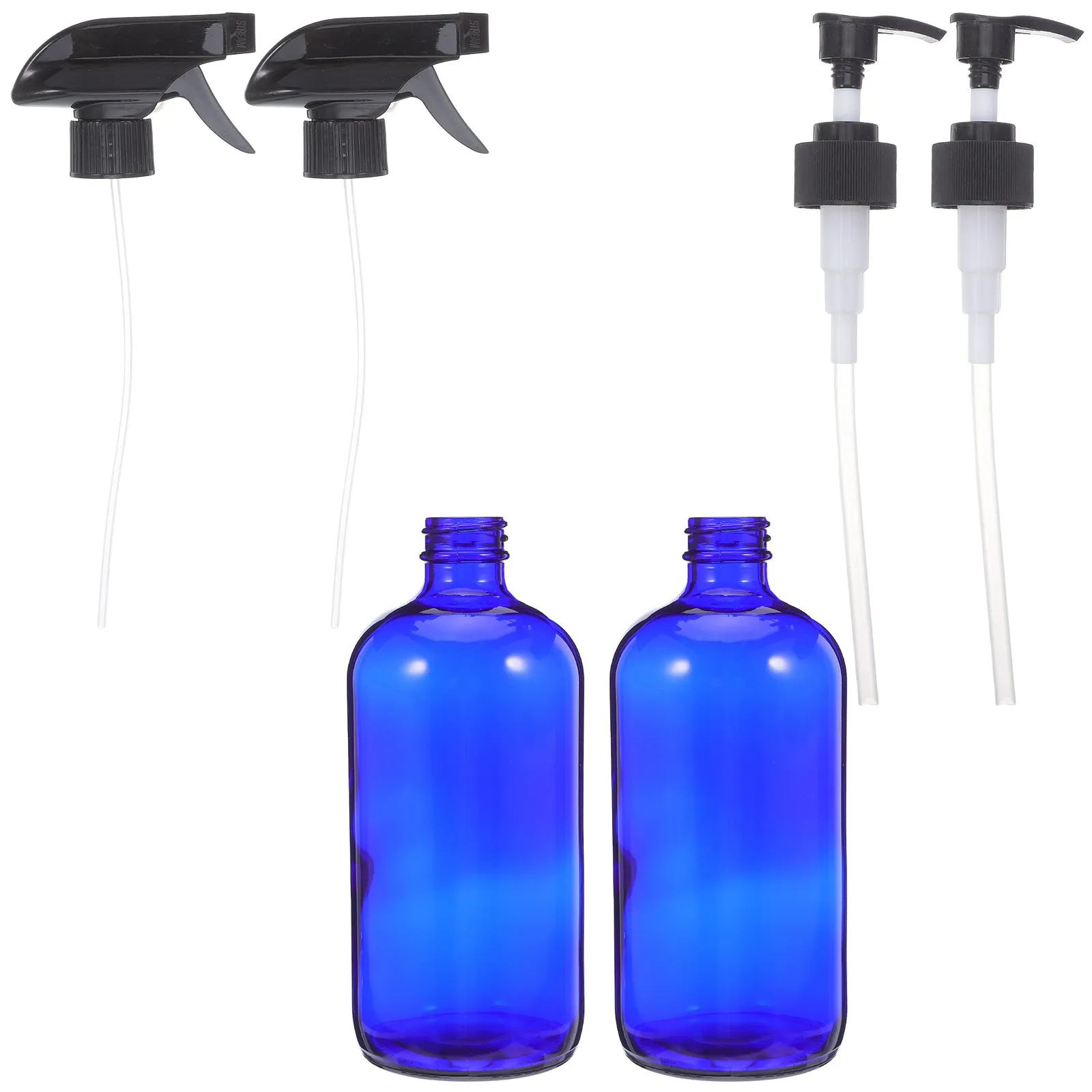 

1Set Glass Spray Bottle Set Blue Reusable Refillable Compact Mist Sprayer Portable Subpackaging Bottle Cosmetics Container