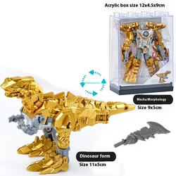 New alloy dinosaur transformation toy, Tyrannosaurus rex five in one robot, boys' puzzle children's toy, Christmas