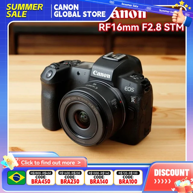 Canon RF16mm F2.8 STM Lens Full Frame Mirrorless Camera Lens Wide-Angle  Autofocus Prime Lens For Canon RP R8 R7 RF 16 16mm F2.8