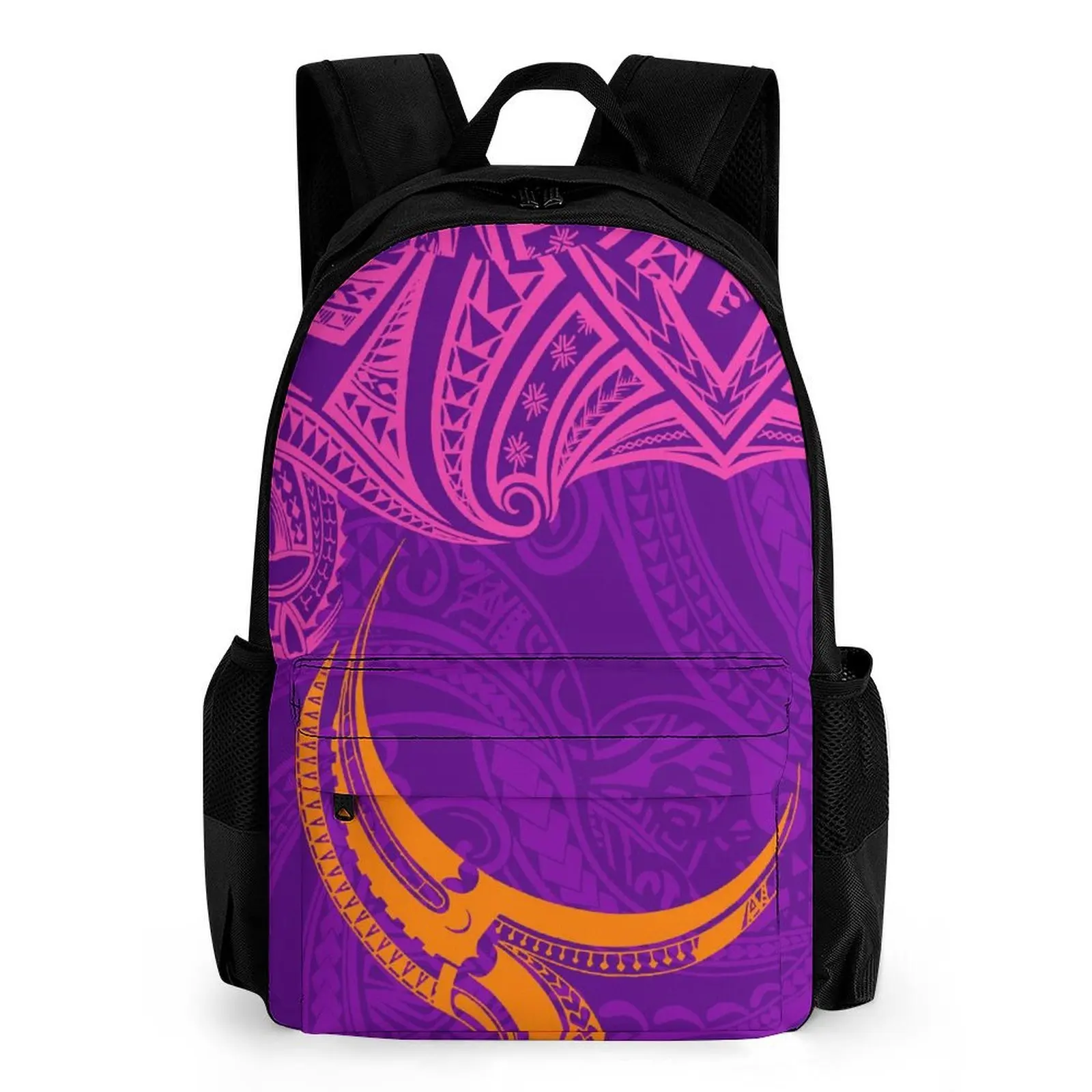 

Полинезийский школьный рюкзак для кампуса с принтом, сумка для ноутбука, 16-дюймовый рюкзак большой вместимости, настраиваемые узоры