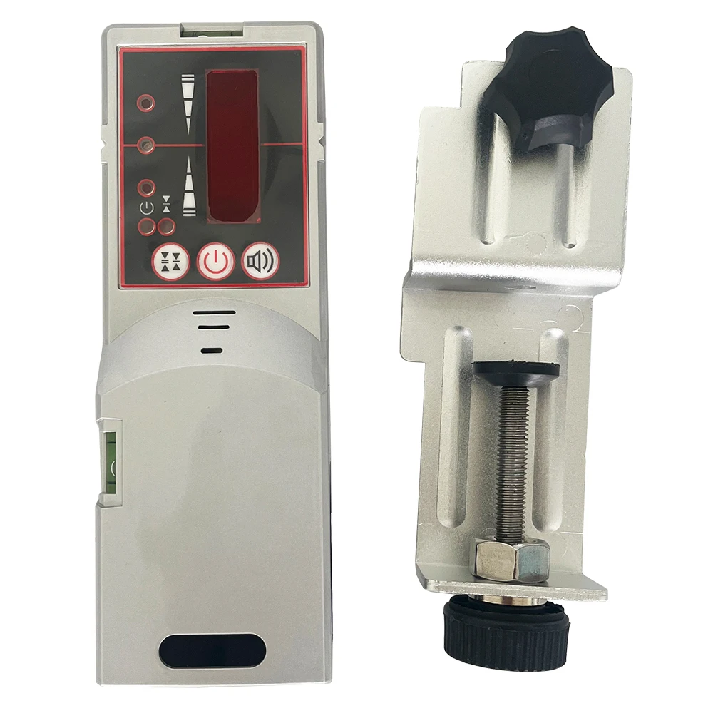 Heipoe HD-1S penerima sinar merah/sinar hijau detektor level laser presisi tinggi dengan layar dua sisi & penjepit