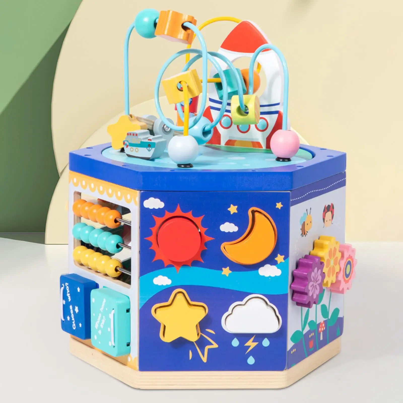 

Baby Busy Cube Enhence Hand Eye Coordination Portable Montessori Toy for Babies