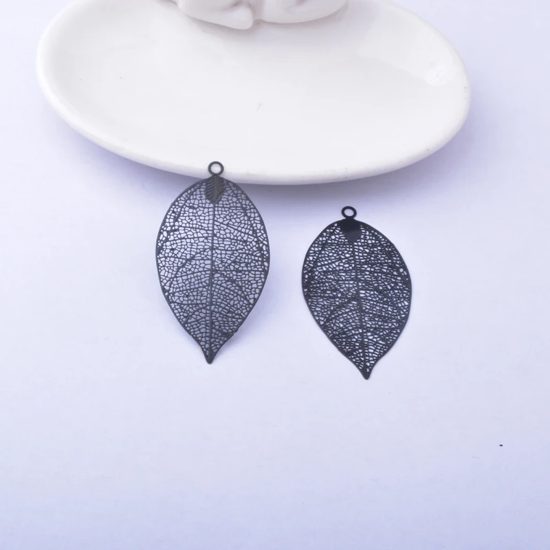 6pcs brass Fan-shape charm leaves Pendant DIY Jewerly Making Accesories