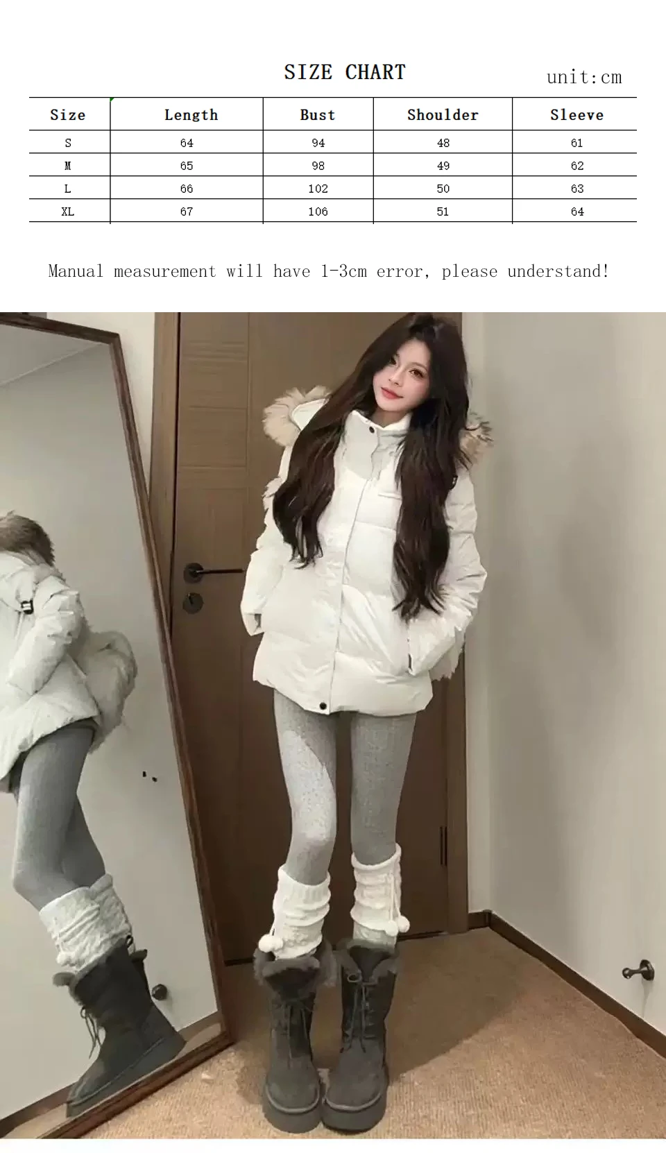 Detachable Faux Fur Collar Hooded Cotton Jacket Thickened Warm Winter Short Coat For Women Korean Slim Versatile Outerwear