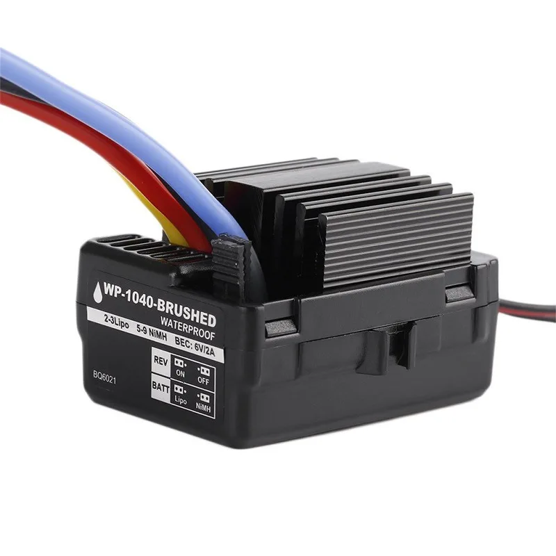 Hobbywing Quicrun WP 1040 40A ESC Waterproof Brushed Speed Controller for RC 1/10 Tamiya TRX Redcat HSP HPI Car