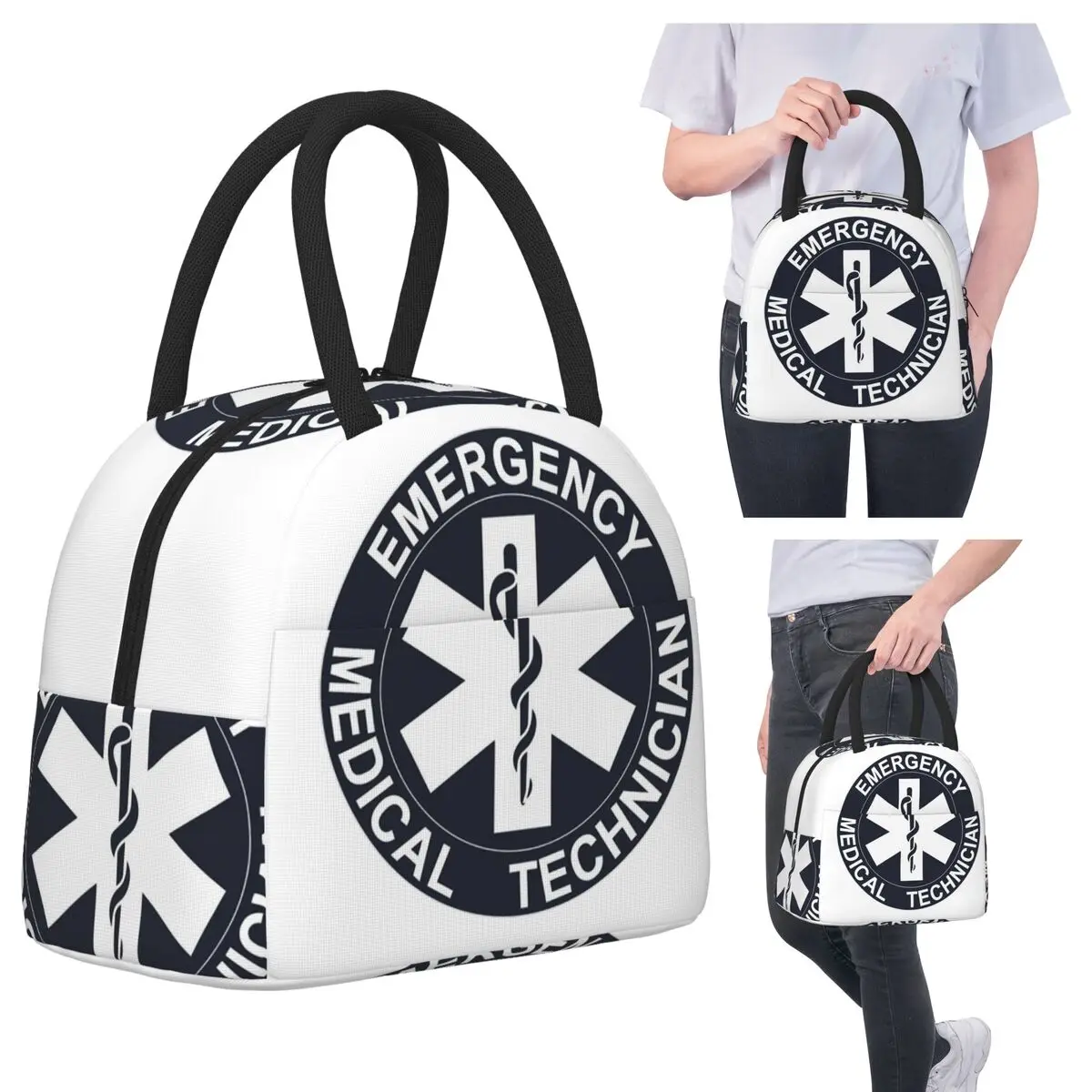 

Emt Star Of Life аварийная медицинская изолированная сумка для обеда для школы, термохолодильник для еды, портативная коробка для завтрака, контейнер