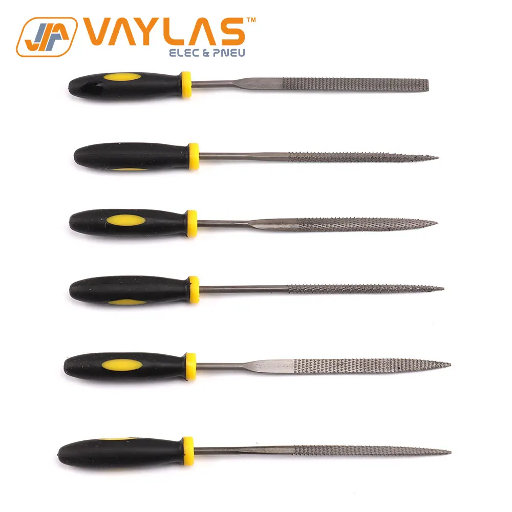 

6Pcs Mini File Sharpening Set Round Flat Triangled Square Willow Semicircle-Shaped Tool for Polishing