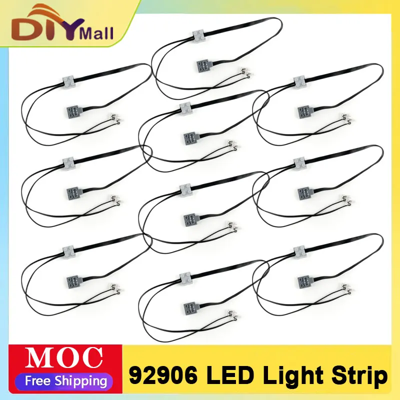 8870 LED Light Link Cable for Power Functions Compatible with 8869 Switch for MOC Car/Train Light Modifications