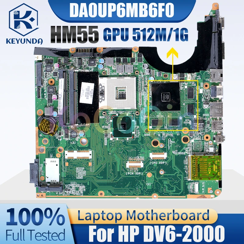 DAUT3AMB6C0 For HP 820 G3 Notebook Mainboard 518433-001 GM45 DDR2 DV6-1000 Laptop Motherboard Full Tested