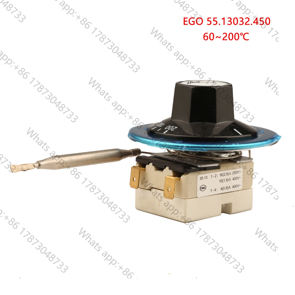 60-200 Celsius Germany EGO 2 Pins Capillary Temperaturregler - Adjustable Tempering Control Switch for Fridge 55.13032.450