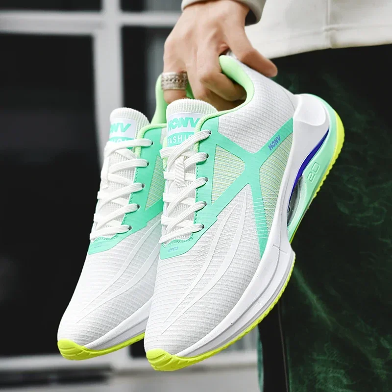 

2024, новые уличные кроссовки для пар, легкая амортизирующая универсальная мужская обувь, эластичная дышащая спортивная обувь 36-45