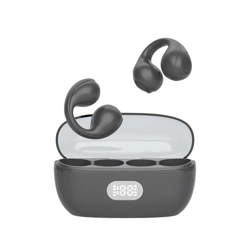 

1 Pair Air8 Bluetooth-compatible Headphones Noise Reduction Ear Clip Wireless Business Earphone With Charging Cabin