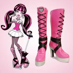 Monster Draculaura Cosplay Tacco alto Personaggi anime Scarpe Scarpe cosplay Stivali Costume da festa Prop