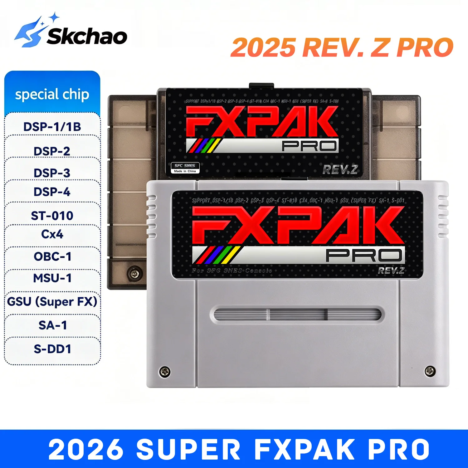 2026 Fxpak Pro Flash Card Game Cartridge 5200 Games in 1 for SNES SFC 16-bit Retro Game Console With 16G Card Real Time Clock