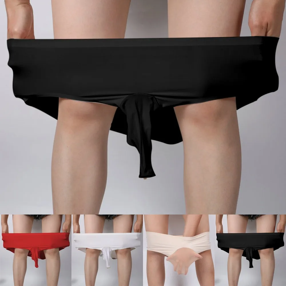 أزياء جديدة الملابس الداخلية مثلي الجنس الحرير الجليد الكلسون الملابس الداخلية الرجال سراويل سيسي بسط بيكيني الملاكم ملخصات السروال #6